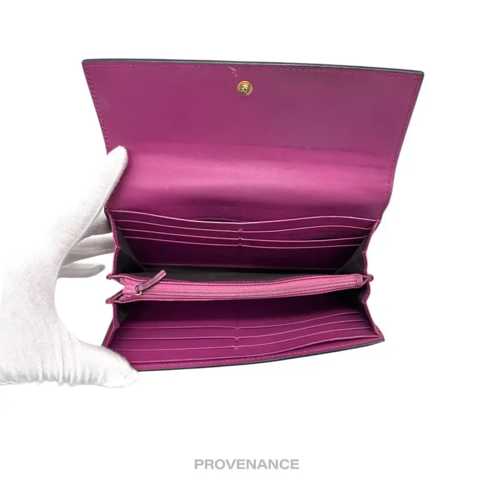 🔴 Gucci Snap Long Wallet - GG Supreme Red Pink - Picture 7 of 11